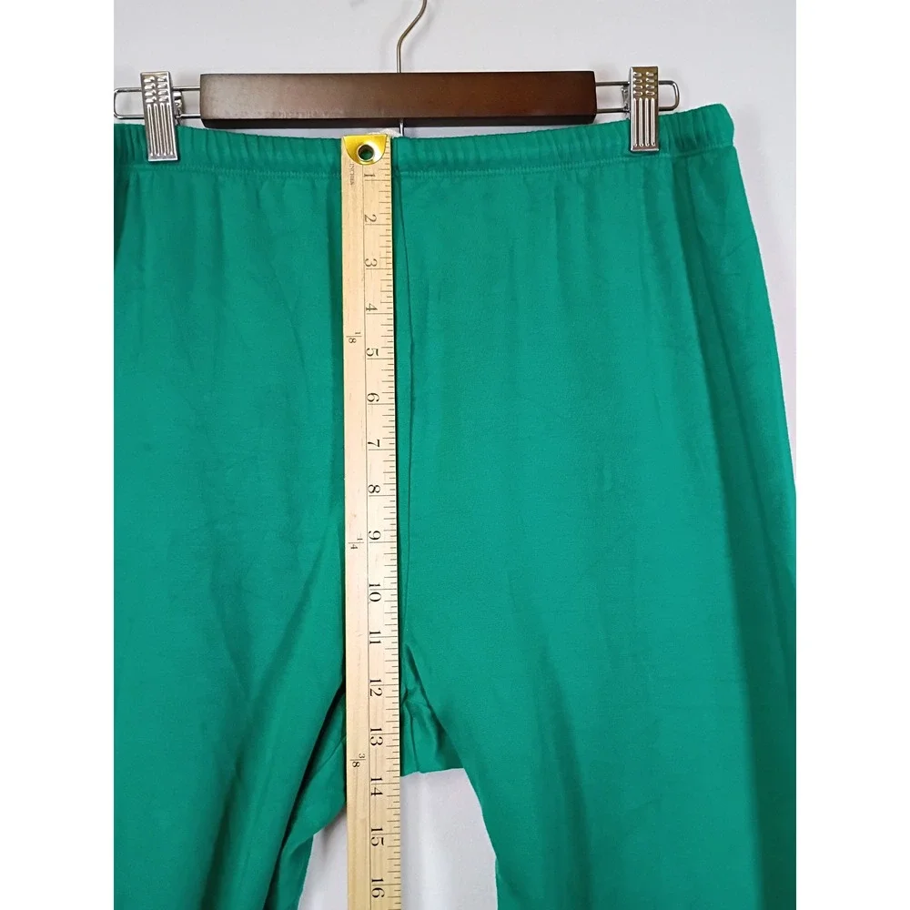 Retro Sporty Unbranded Unisex L Green Elastic Waist Jogger Sweatpants